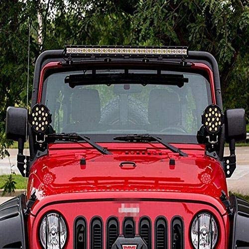 7 Inch 51 Watt Flood Round Led Bar Light 2 Pcs Set