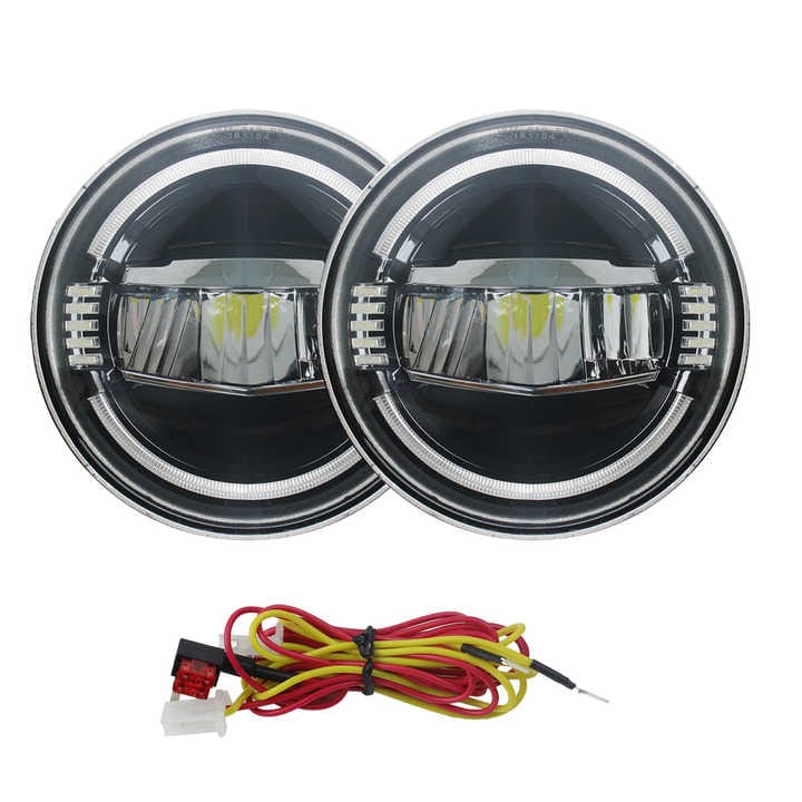 7 Inch Jeep Round Led Headlight Shark Style With Elegent DRL 2 Pcs Set