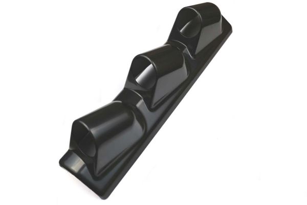 Universal Meter Pillar Triple 3 Hole Mount Gauge Holder Glossy Black/2" 52mm 1 Pc