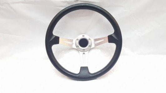 Universal Deep Dish Premium Quality Steering Silver 1 Pc