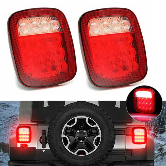 Universal Jeep Back Light 16LED Wrangler JK TJ CJ YJ Model Universal Style 2 Pcs Set