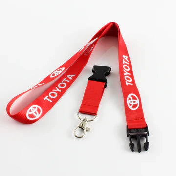 Toyota Red Long Strap Lanyard Keychain