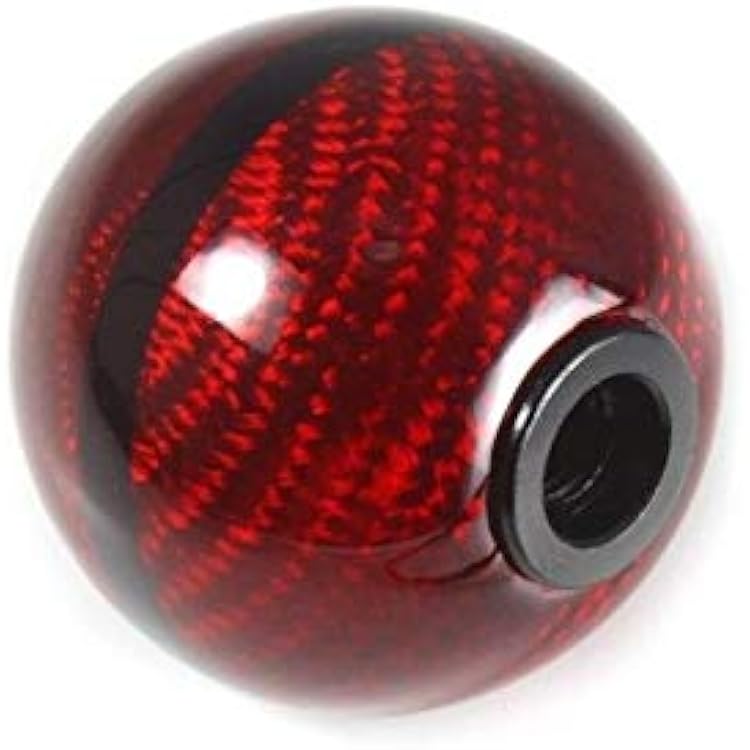 Universal Mugen Carbon Fiber 5 Speed Style Gear Shift Knob Manual Transmission Shifter Lever Stick(Red)