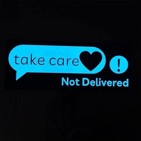 TAKE CARE NOT DELIVERED LED Car Window Sticker Windshield Electric Safety Decal Decoration Sticker Auto 1 Pc