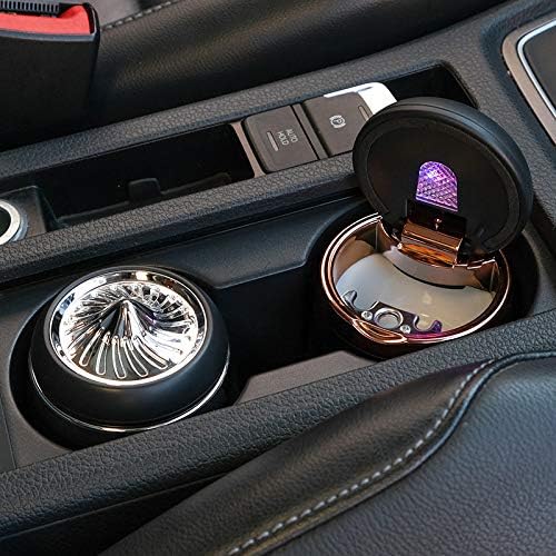 Universal Car Mini Ashtray with Cover Lighting Multi-Functional Led For Office, Home And Car