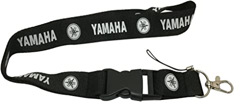 Yamaha Black Long Strap Lanyard Keychain