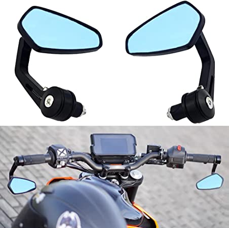 Universal Motorcycle Handlebar End Mirror Diamond Shape Motorcycle Side Mirror