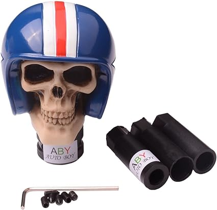 Universal Devil Helmet Skull Shift Gear Knob Car Shifter Lever Most Manual Automotive Vehicles