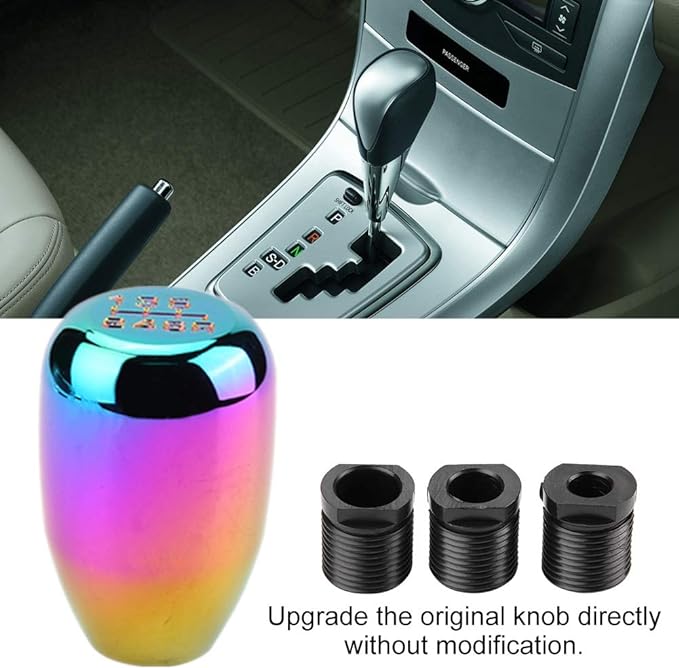 Universal 6 Speed Shift Gear Knob Aluminum Rainbow Gear Shift Knob Manual Car 1 Pc