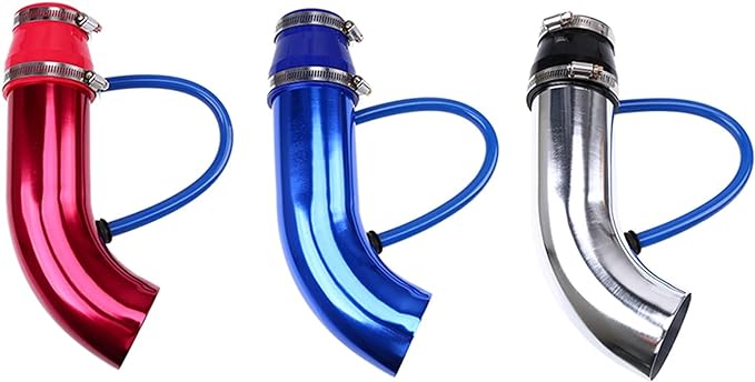 Universal Aluminum Air Intake Pipe / Hose Air Filter Intake System Duct Tube Kit (BLUE)