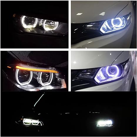 Universal Square LED Angel Eyes Rings Lights Super Bright Headlight Angel Eye 2 Pc (100mm)