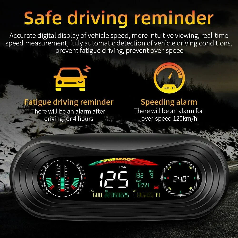 Universal P18 GPS HUD Gauge Car Digital Head Up Display Speedometer Alarm 1 Pc