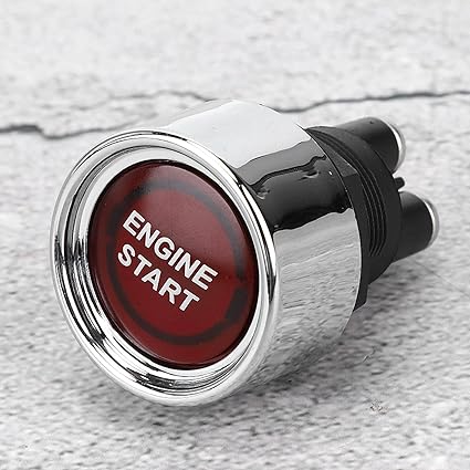 Universal Engine Start Switch, LED Engine Starter Push Button Starter Switch 1 pc(Red)