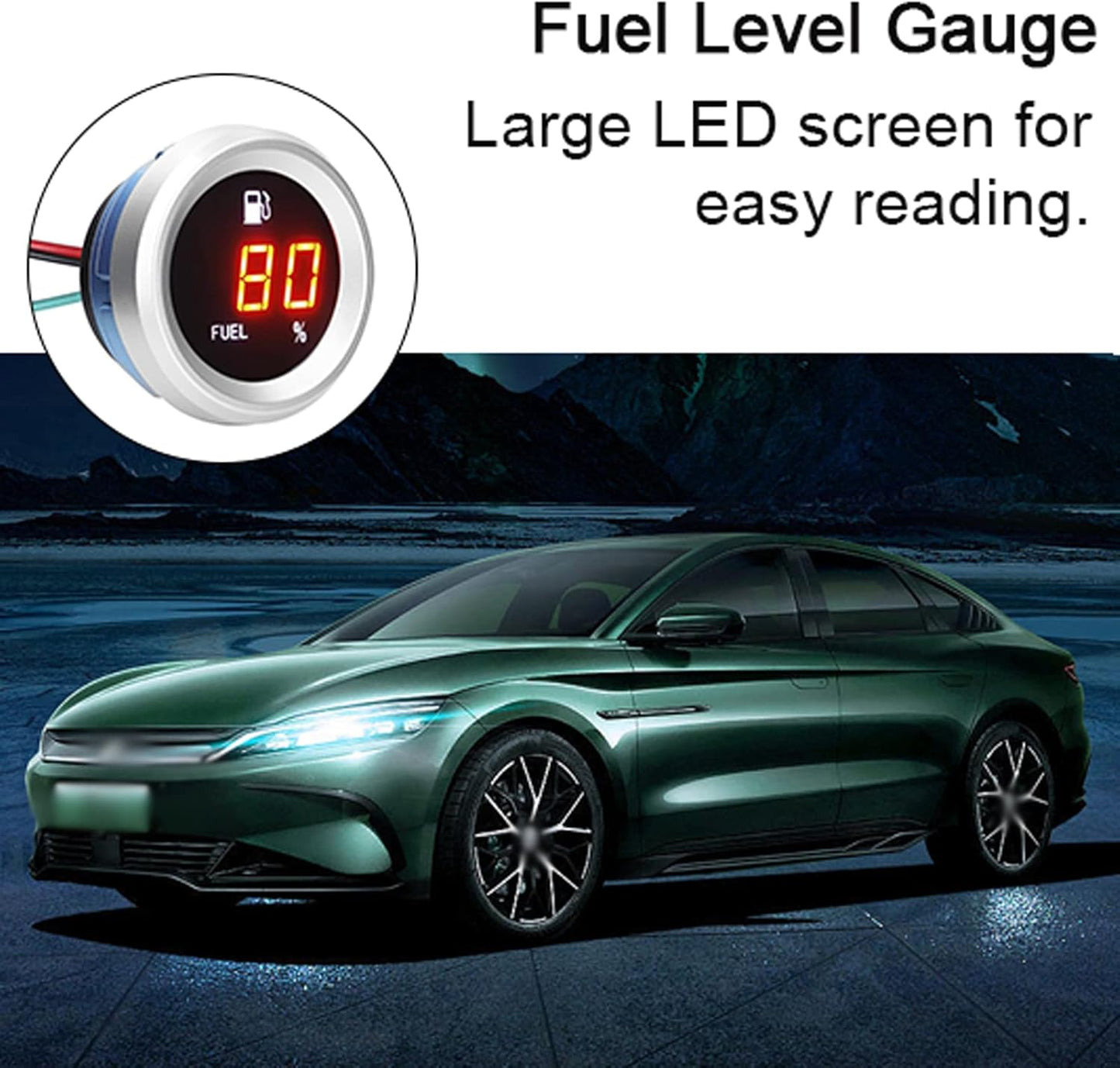 Universal Digital Fuel Level Gauge With LED Display For Car And Bike 1 Pc