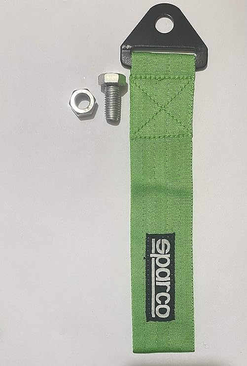 Universal Green Tow Belt & Strap Premium Front & Rear Tow Strap/Tow Hook Towing Belt 1 Pc