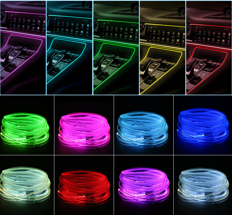 Universal Car Interior Decoration Multi Colour Light EL Wire