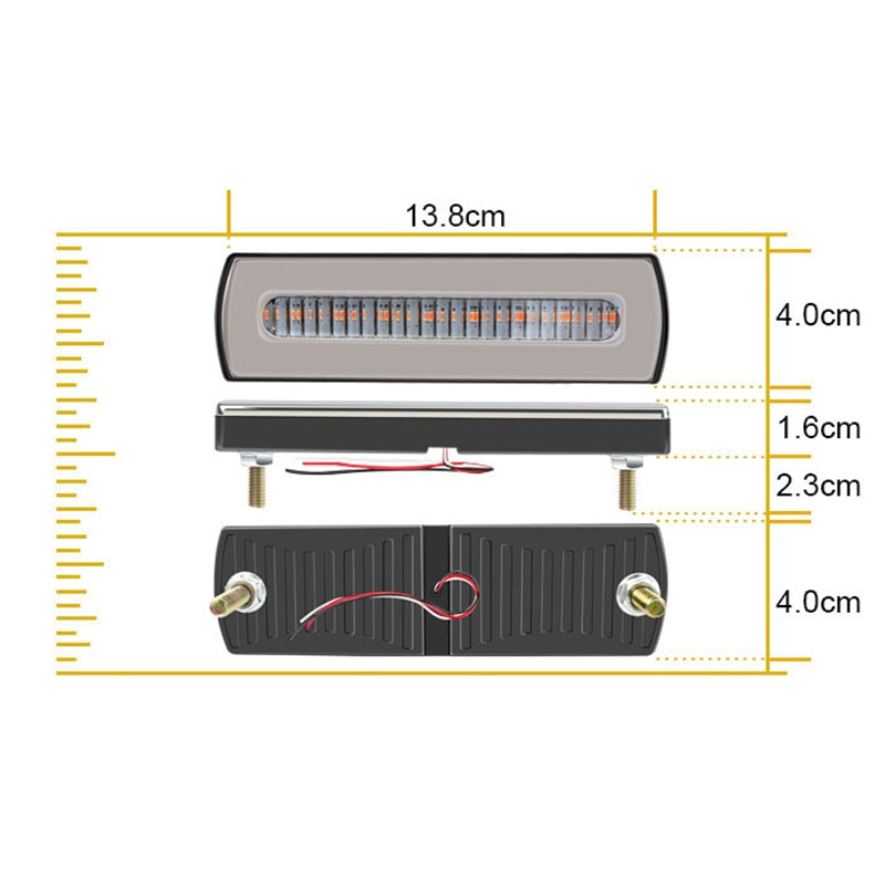 Universal Running Signal Brake Light modified 40LED Smoke Brake Light