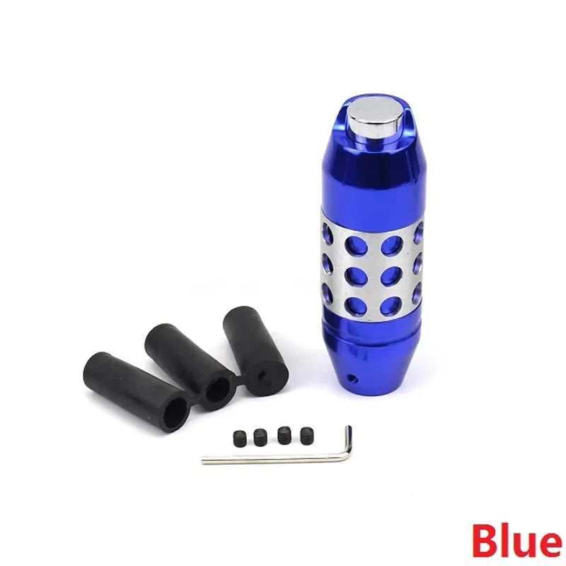 Universal Automatic Gear Knob Aluminum Style Button Gear Knob Blue