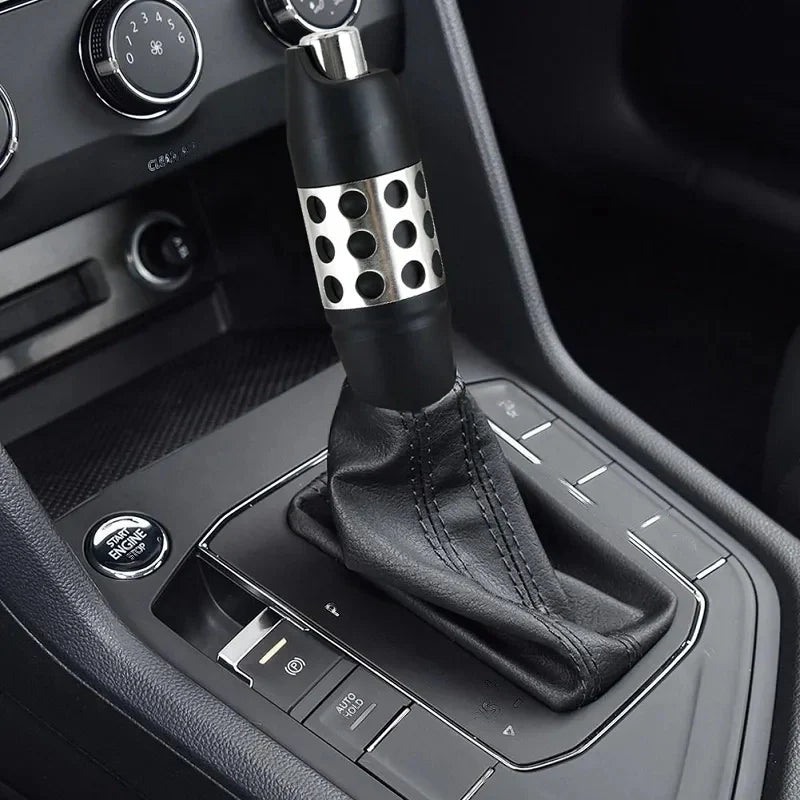 Universal Automatic Gear Knob Aluminum Style Button Gear Knob Black