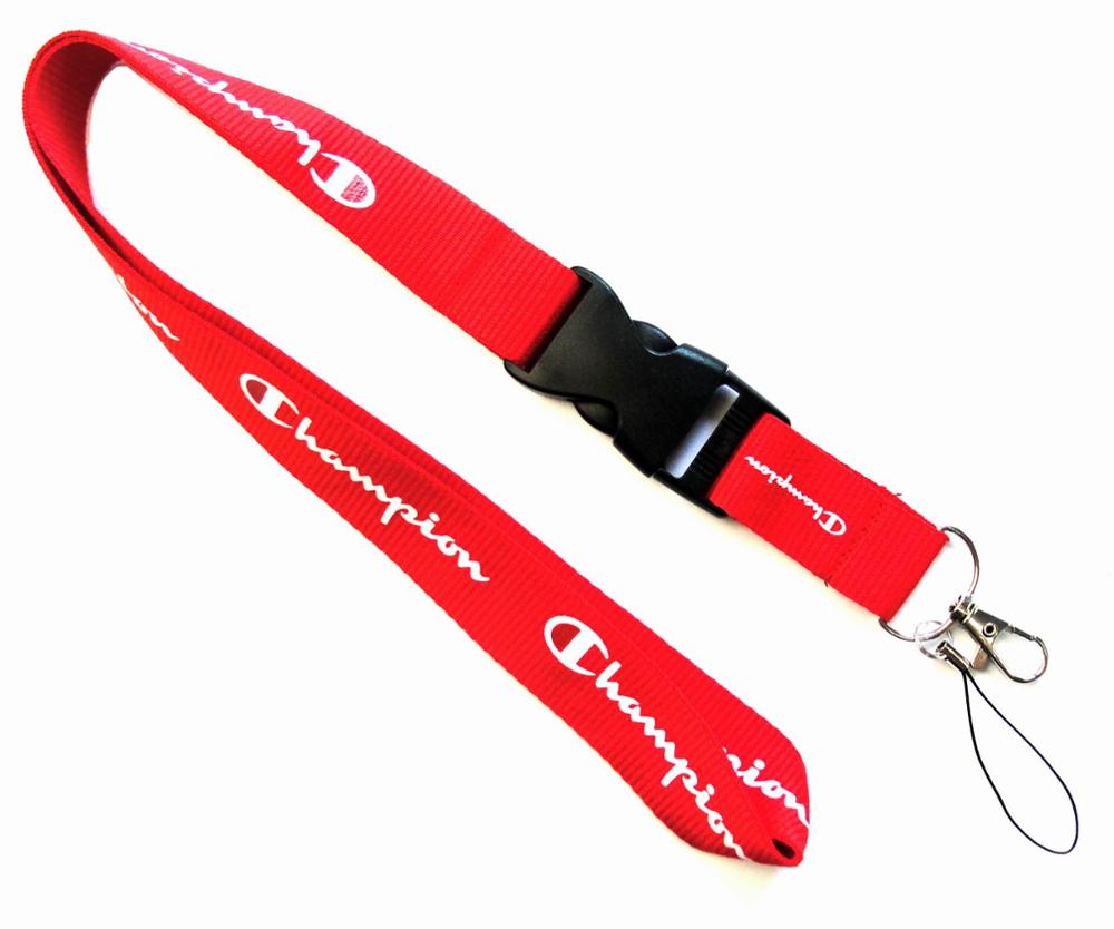 ﻿Champion Red Long Strap Lanyard Keychain