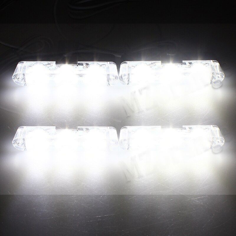 Smart Flasher LED Light White Strobe Flash Light 4 Pcs Set