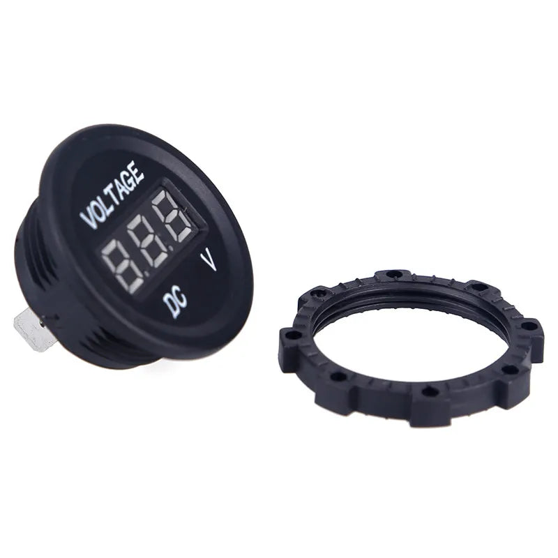 Universal Round Voltmeter Ammeter with Led Digital Panel, Monitor For Car 1 Pc