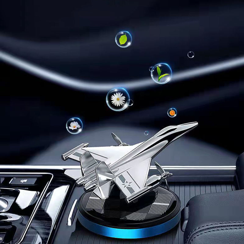 Solar Combat Airplane Solar Perfume Car Decoration