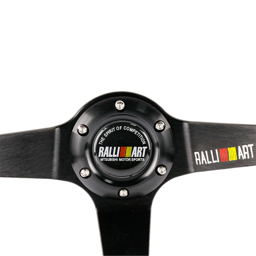 Rallyart PVC Leather Deep Dish Tuning Drift Sports Steering Wheel