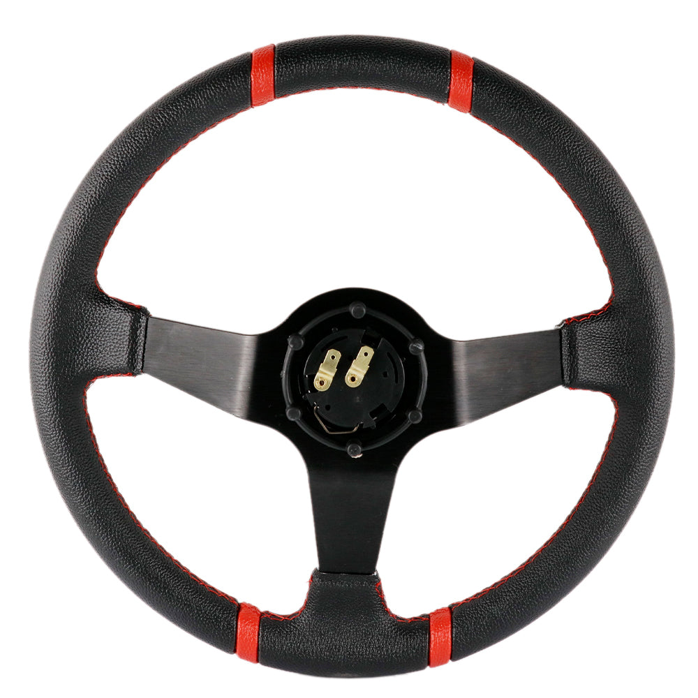 Rallyart PVC Leather Deep Dish Tuning Drift Sports Steering Wheel