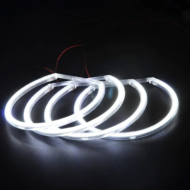 Universal Square LED Angel Eyes Rings Lights Super Bright Headlight Angel Eye 2 Pc (146mm)