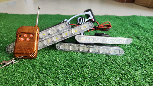 Smart Flasher LED Light 6 SMD With Remote Control White Strobe Flash Light 4 Pcs Set