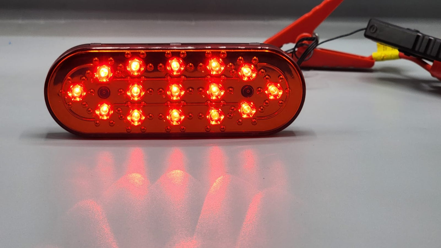 Universal 3rd Brake Lamp F10 Style Oval 15 LED Tail Light 1 Pcs