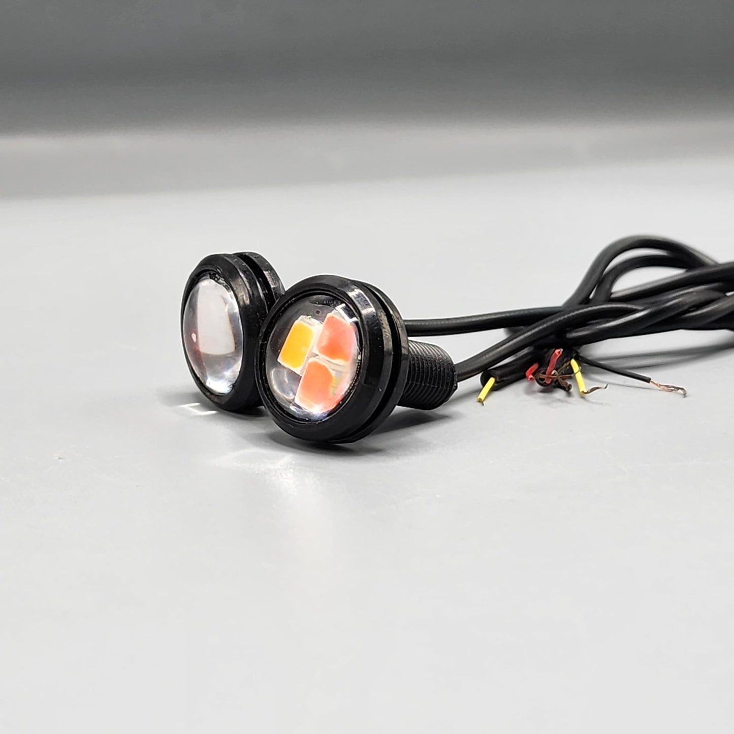 Universal Multifunctional Eagle Eye DRL LED Light Red/Yellow 2 Pcs Set