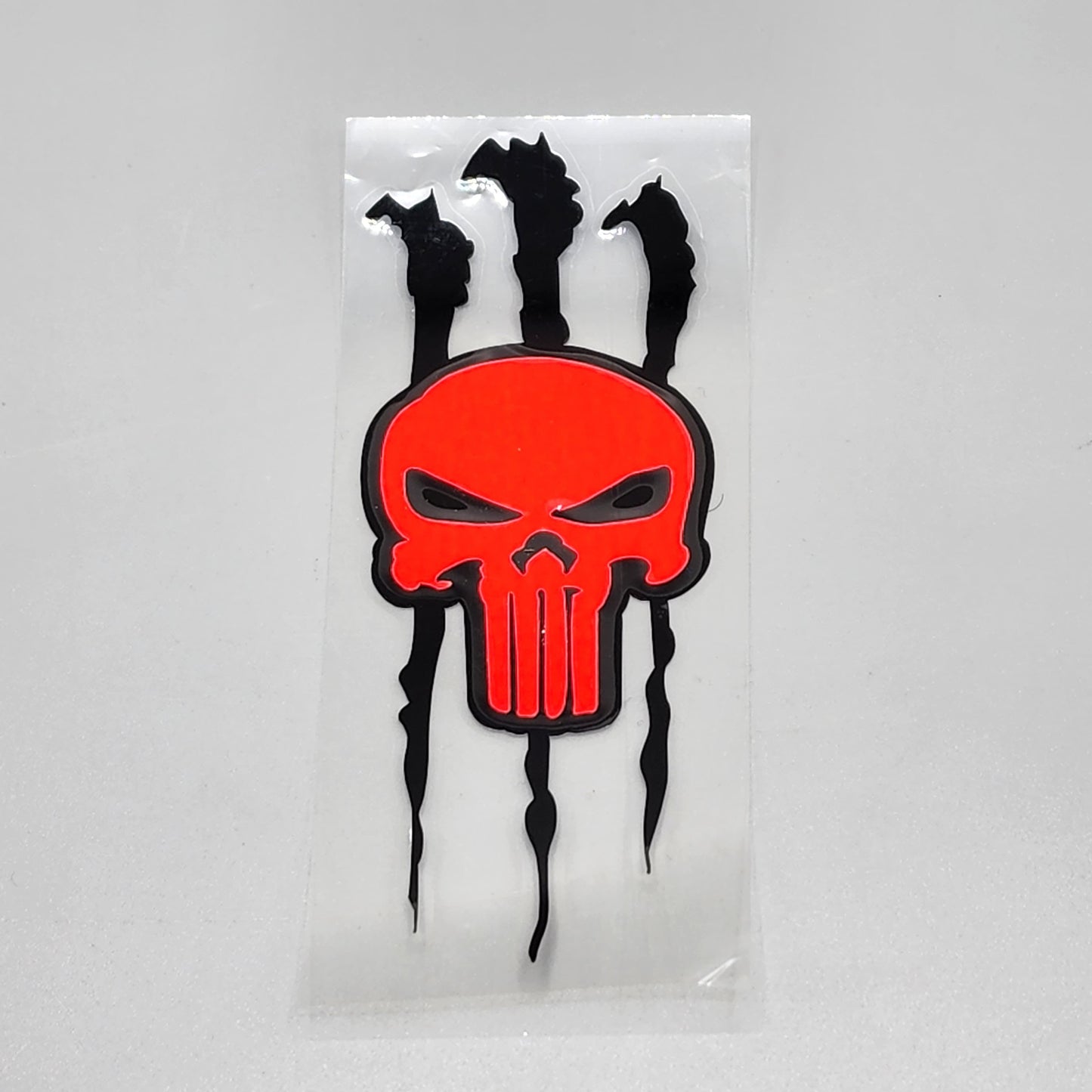 Premium Quality Custom Sticker Sheet For Car & Bike Embossed Style GHOST SKULL