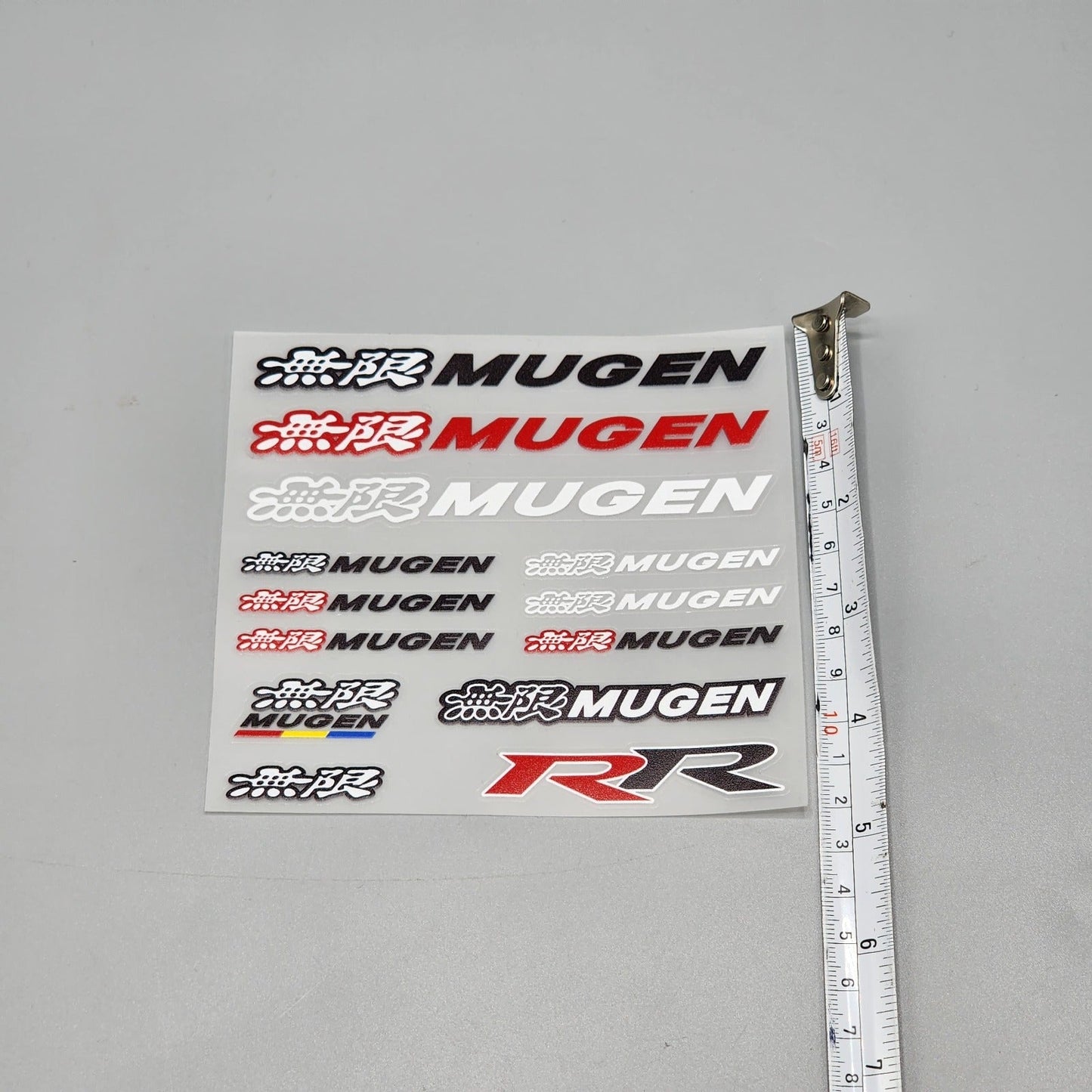 Premium Quality Custom Sticker Sheet For Car & Bike Embossed Style MUGEN RR