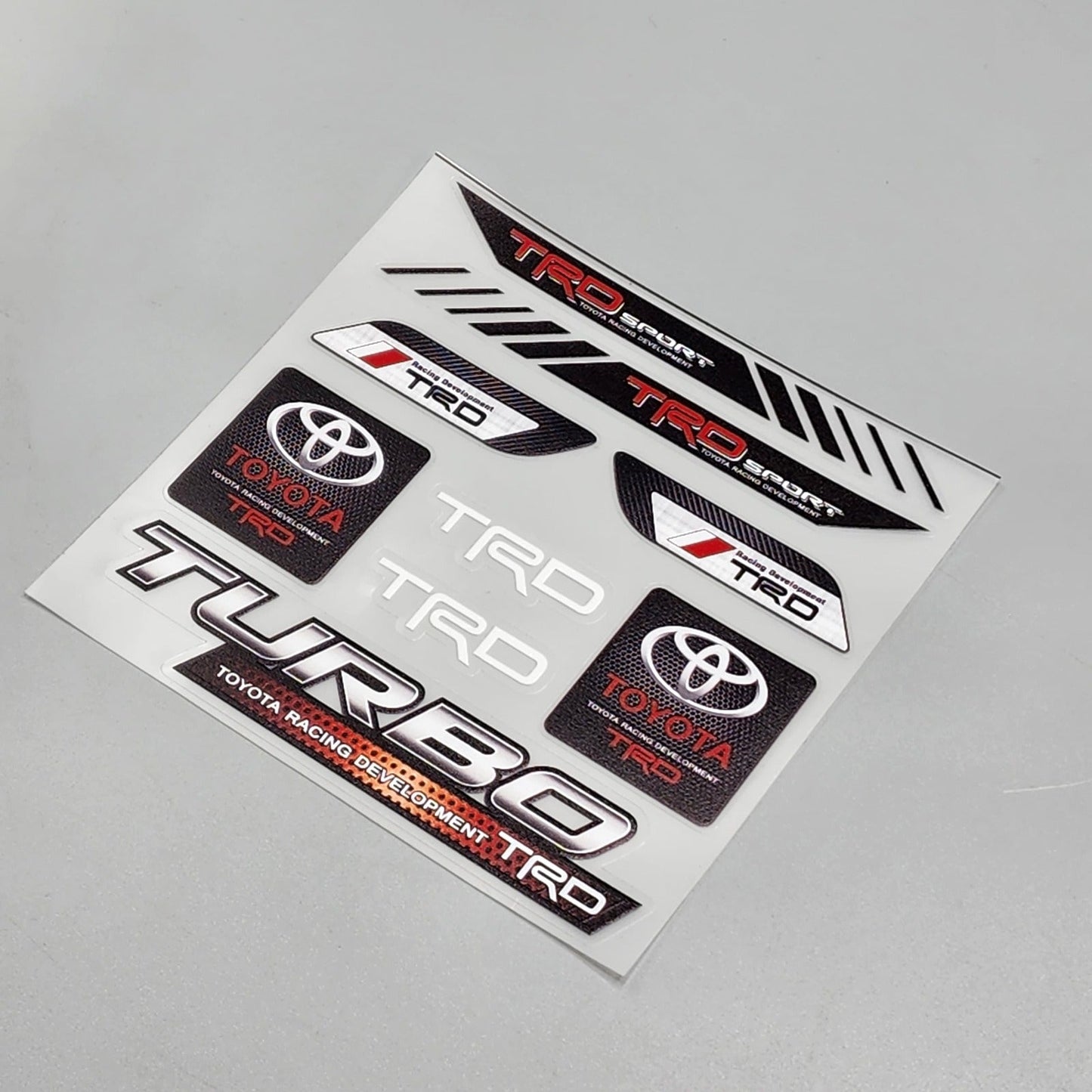 Premium Quality Custom Sticker Sheet For Car & Bike Embossed Style Turbo