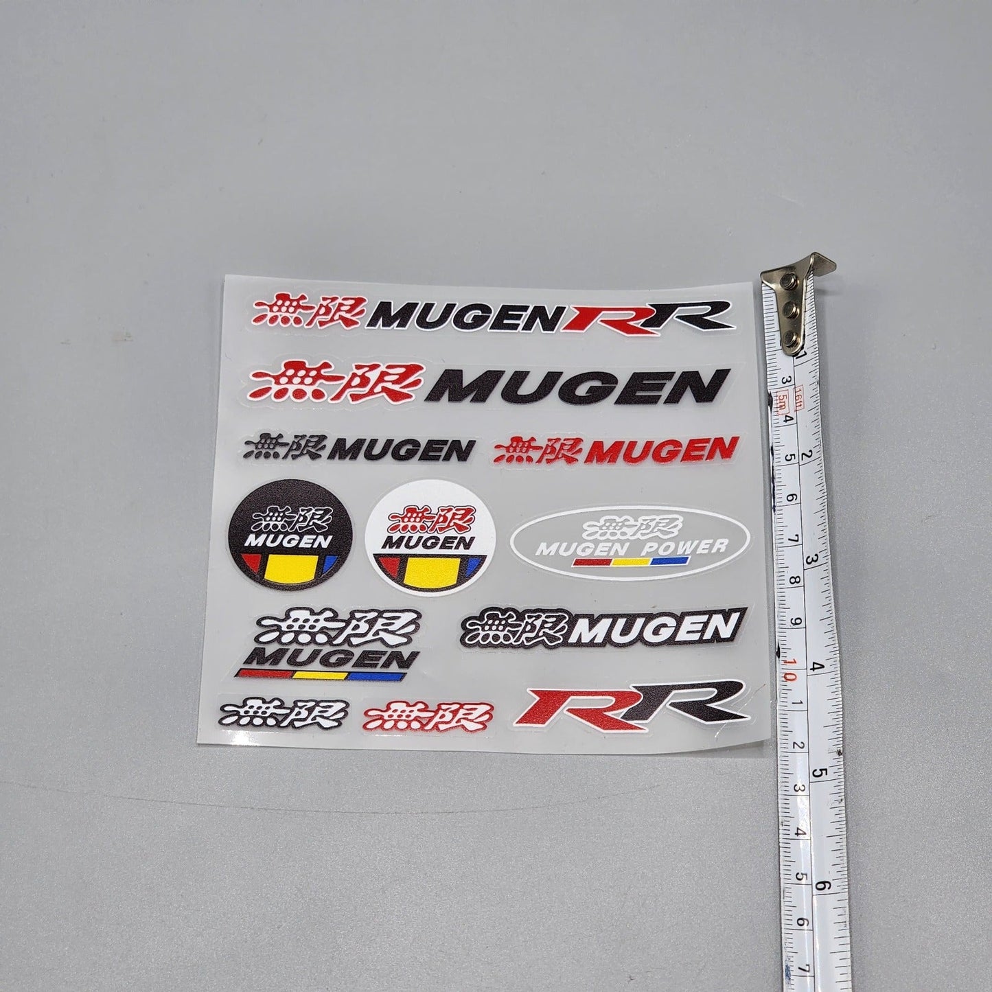 Premium Quality Custom Sticker Sheet For Car & Bike Embossed Style MUGEN RR