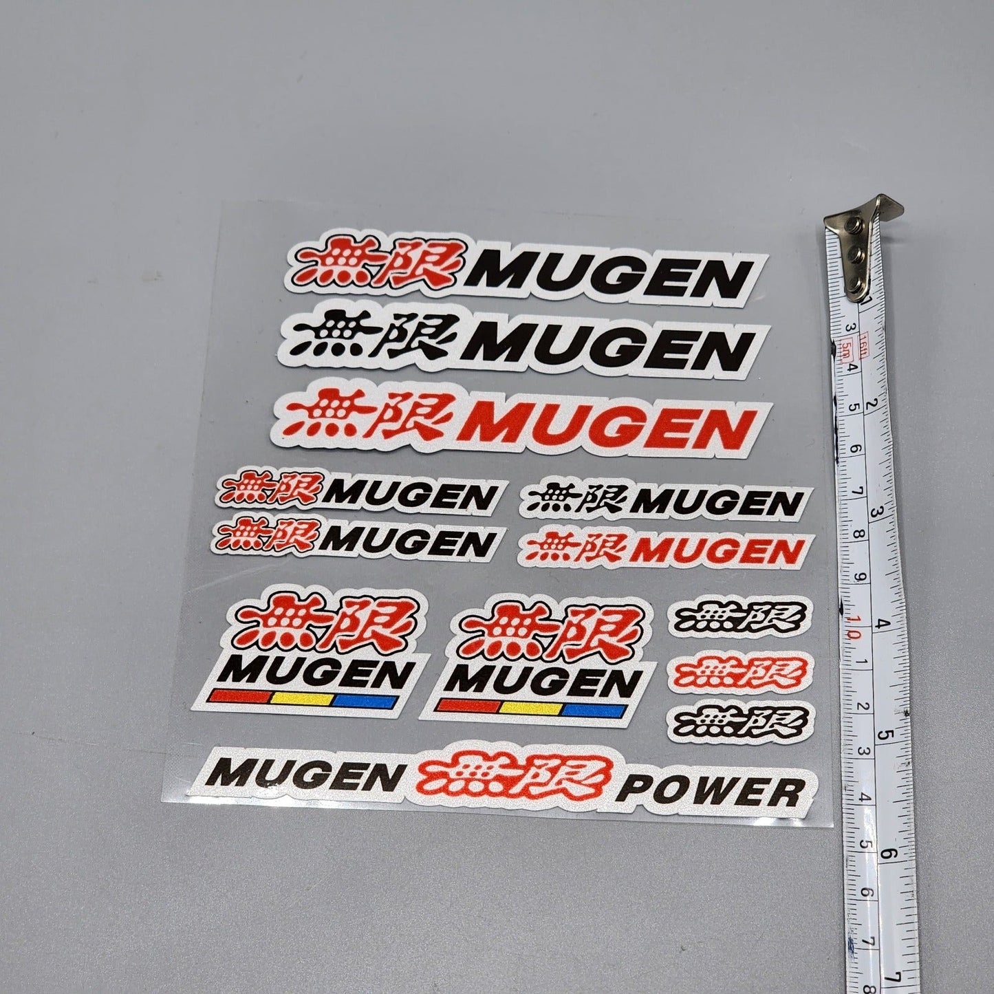 Premium Quality Custom Sticker Sheet For Car & Bike Embossed Style MUGEN POWER