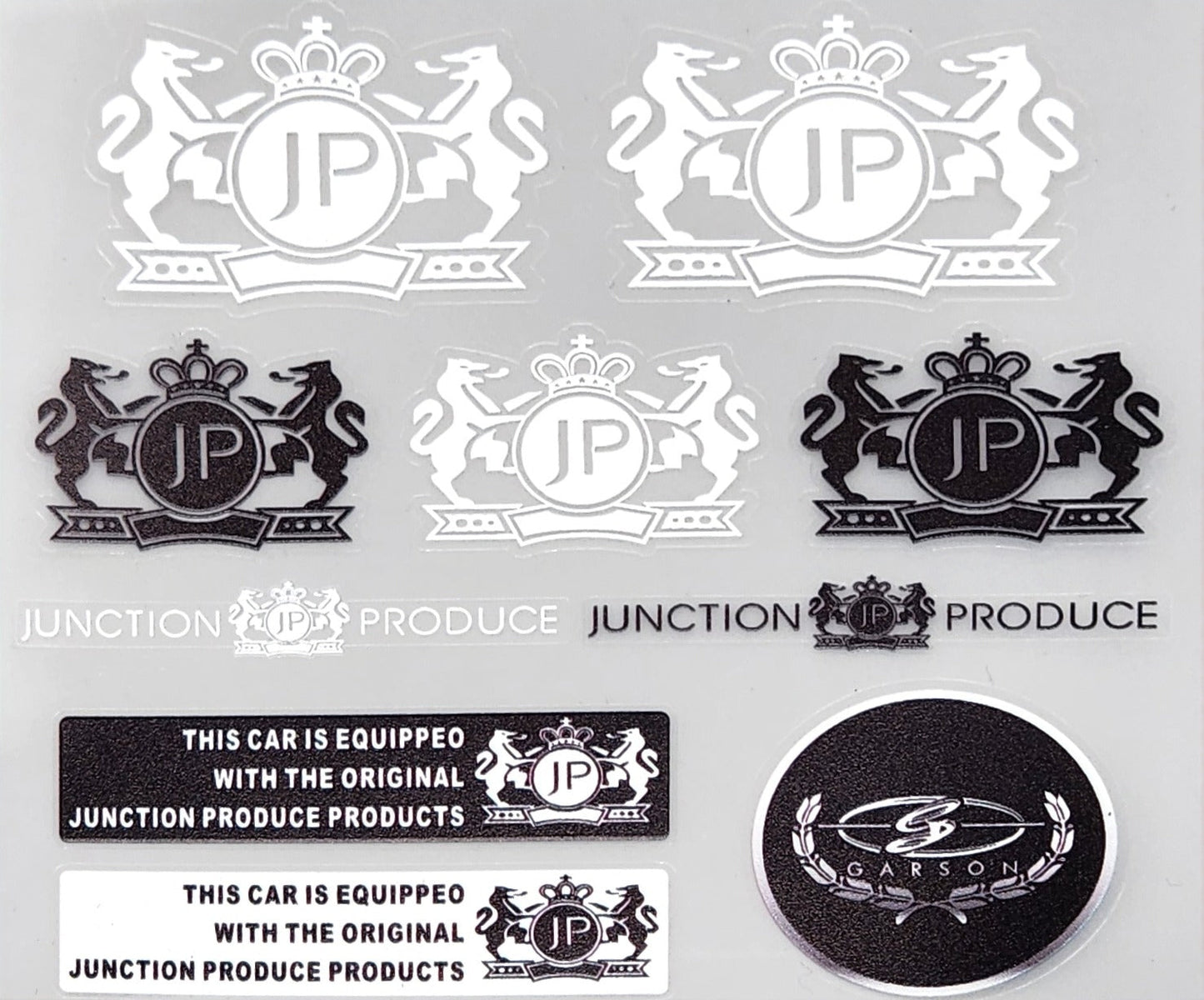 Premium Quality Custom Sticker Sheet For Car & Bike Embossed Style JUNCTION PRODUCE WHITE