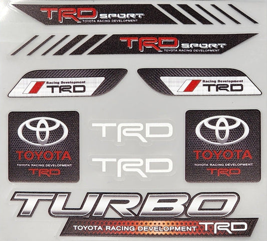 Premium Quality Custom Sticker Sheet For Car & Bike Embossed Style Turbo