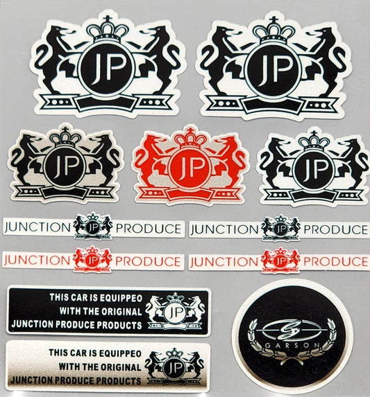 Premium Quality Custom Sticker Sheet For Car & Bike Embossed Style JUNCTION PRODUCE BLACK