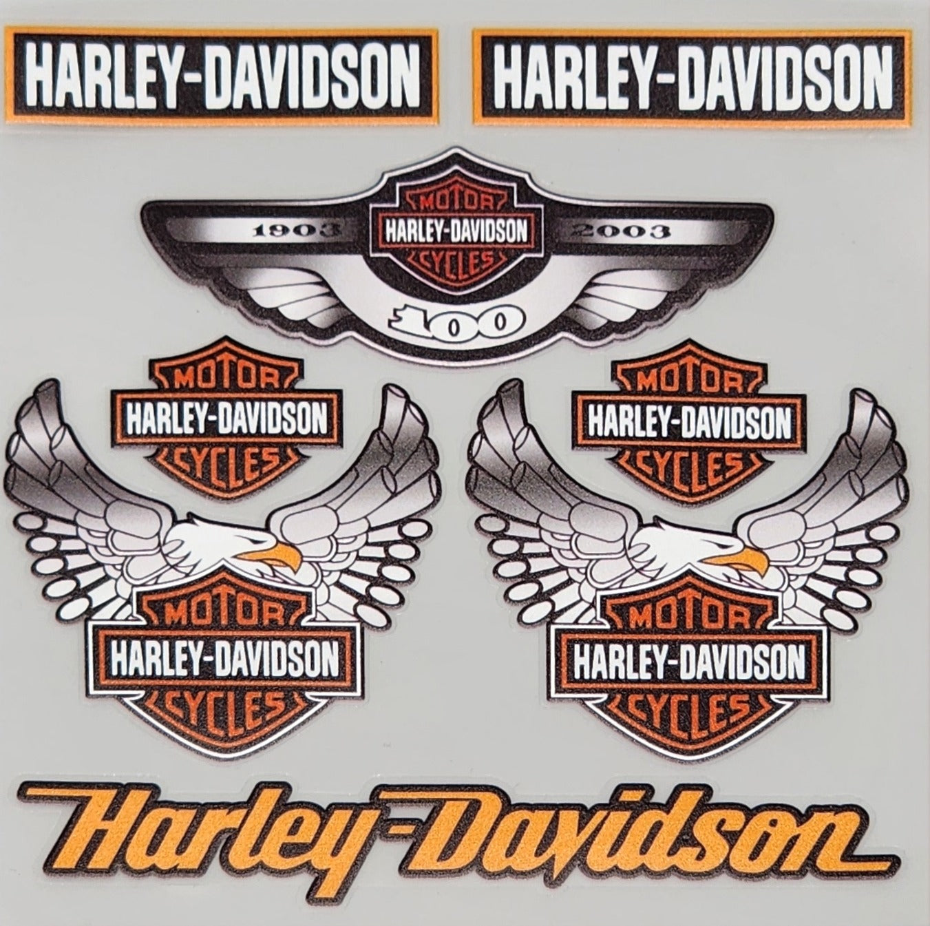 Premium Quality Custom Sticker Sheet For Car & Bike Embossed Style HARLEY DAVIDSON