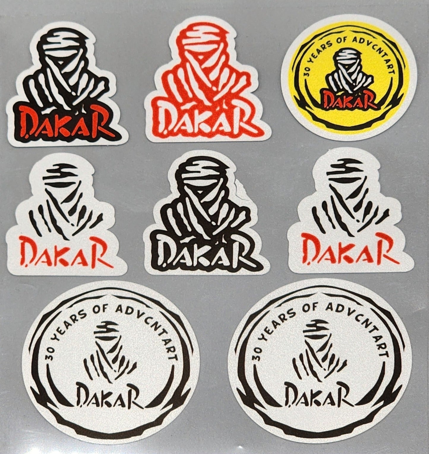 Premium Quality Custom Sticker Sheet For Car & Bike Embossed Style DAKAR