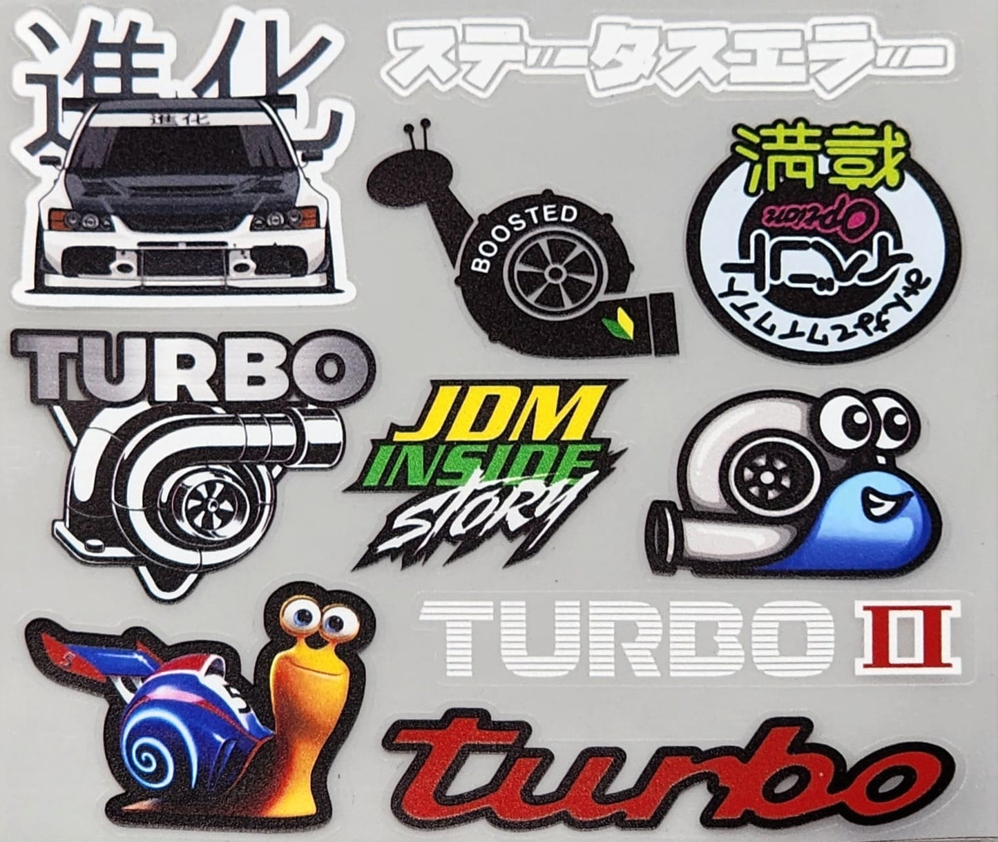 Premium Quality Custom Sticker Sheet For Car & Bike Embossed Style TURBO 2