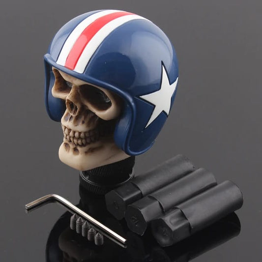 Universal Devil Helmet Skull Shift Gear Knob Car Shifter Lever Most Manual Automotive Vehicles