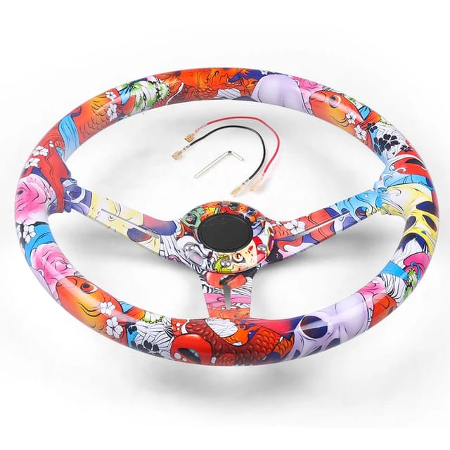 Universal Hydro Fobic Semi Deep Dish Steering Funky Style 2