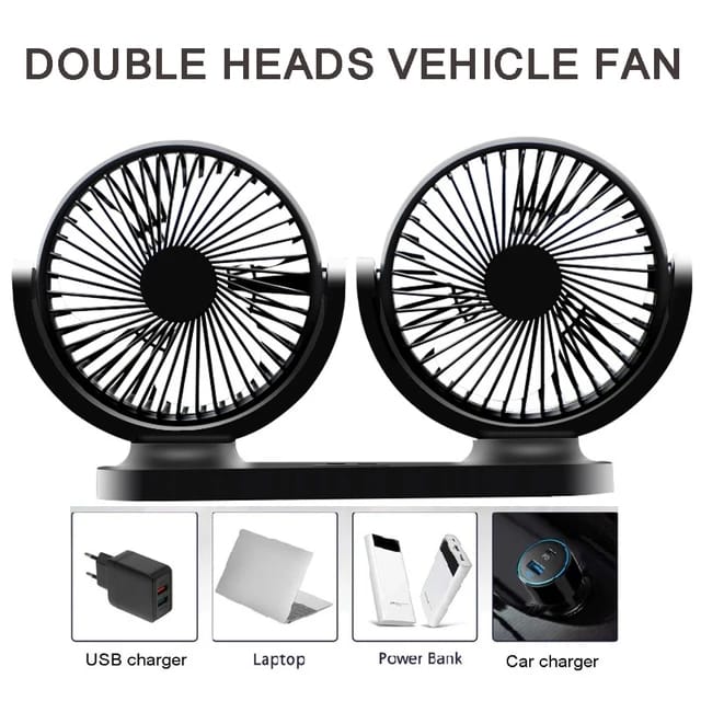 Universal USB Mini Electric Car Fan Low Noise Summer Car Air Conditioner 360 Degree Rotating Cooling Fan Car 1 Pc