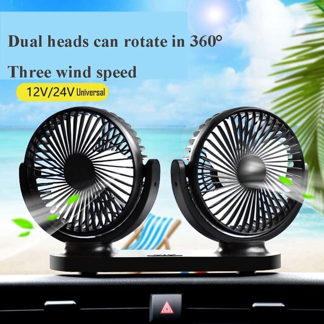 Universal USB Mini Electric Car Fan Low Noise Summer Car Air Conditioner 360 Degree Rotating Cooling Fan Car 1 Pc