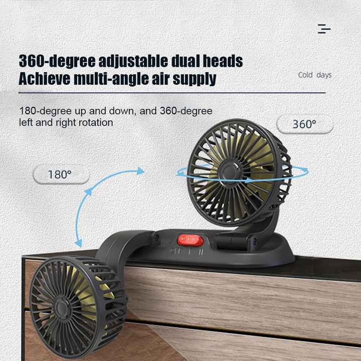 Universal Cigarette Lighter Knob Mini Electric 12V Car Fan Low Noise Summer Car Air Conditioner 360 Degree Rotating Cooling Fan Car 1 Pc