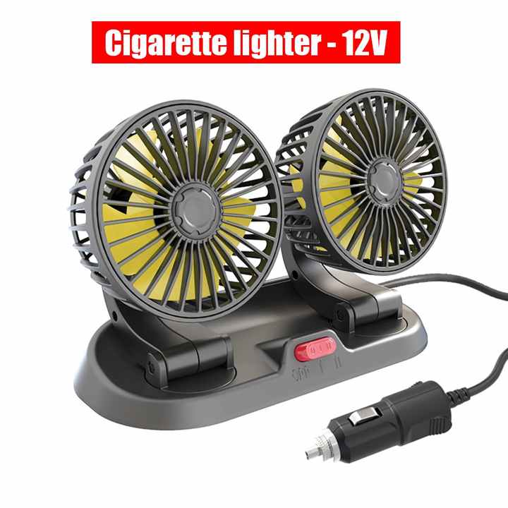 Universal Cigarette Lighter Knob Mini Electric 12V Car Fan Low Noise Summer Car Air Conditioner 360 Degree Rotating Cooling Fan Car 1 Pc